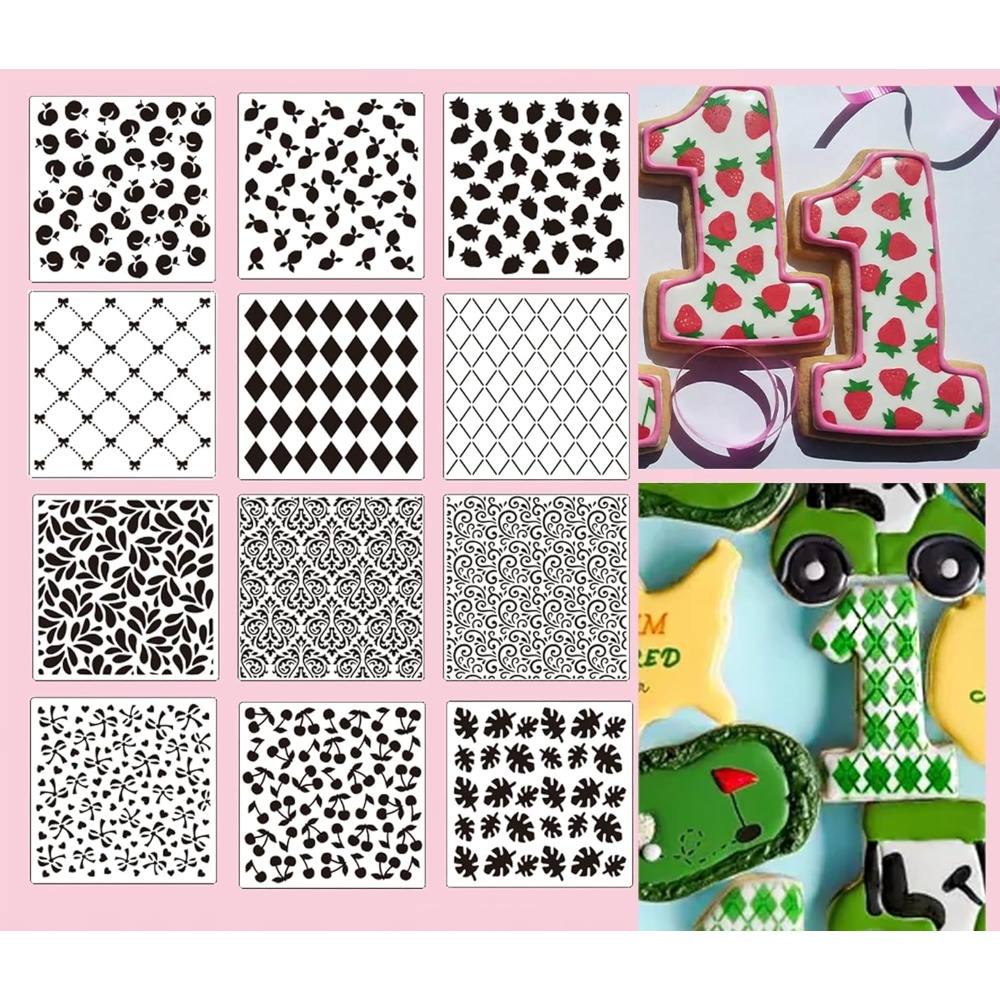 Cookies Pack - Juego de 12 Plantillas para Galletas,