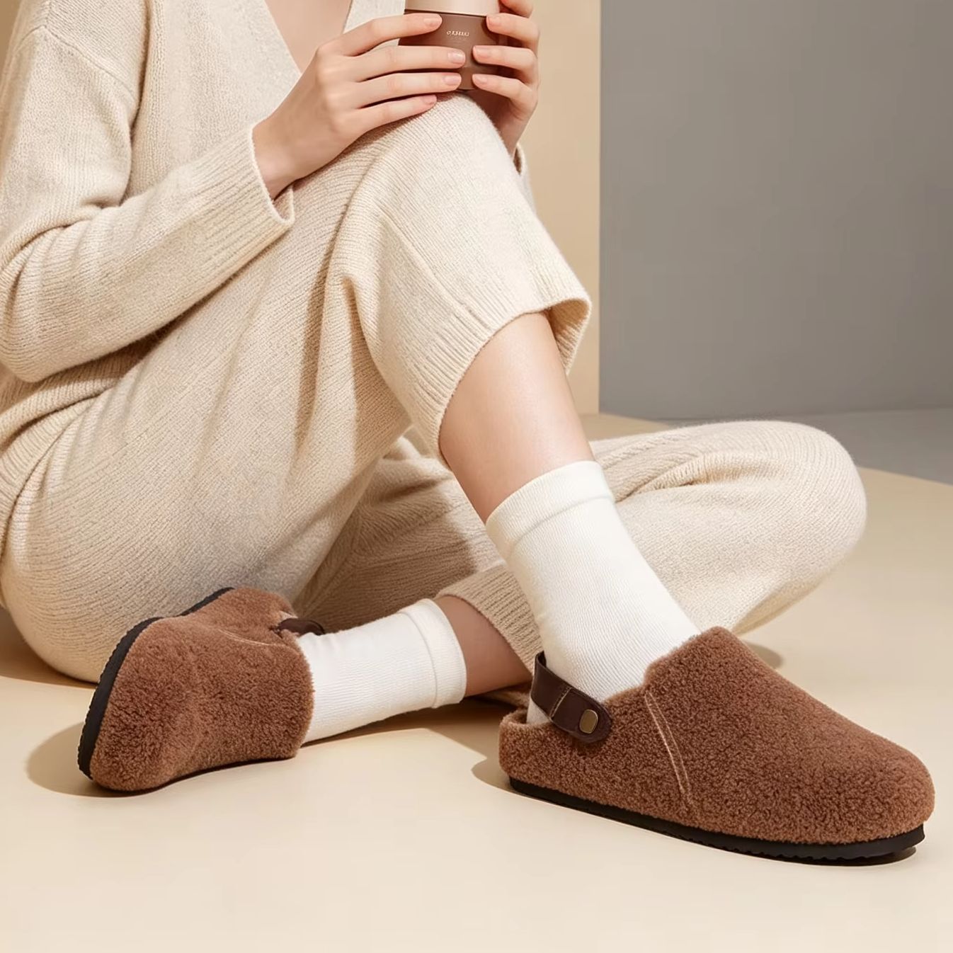 Popcorn - Pantuflas de Casa para Mujer Smile