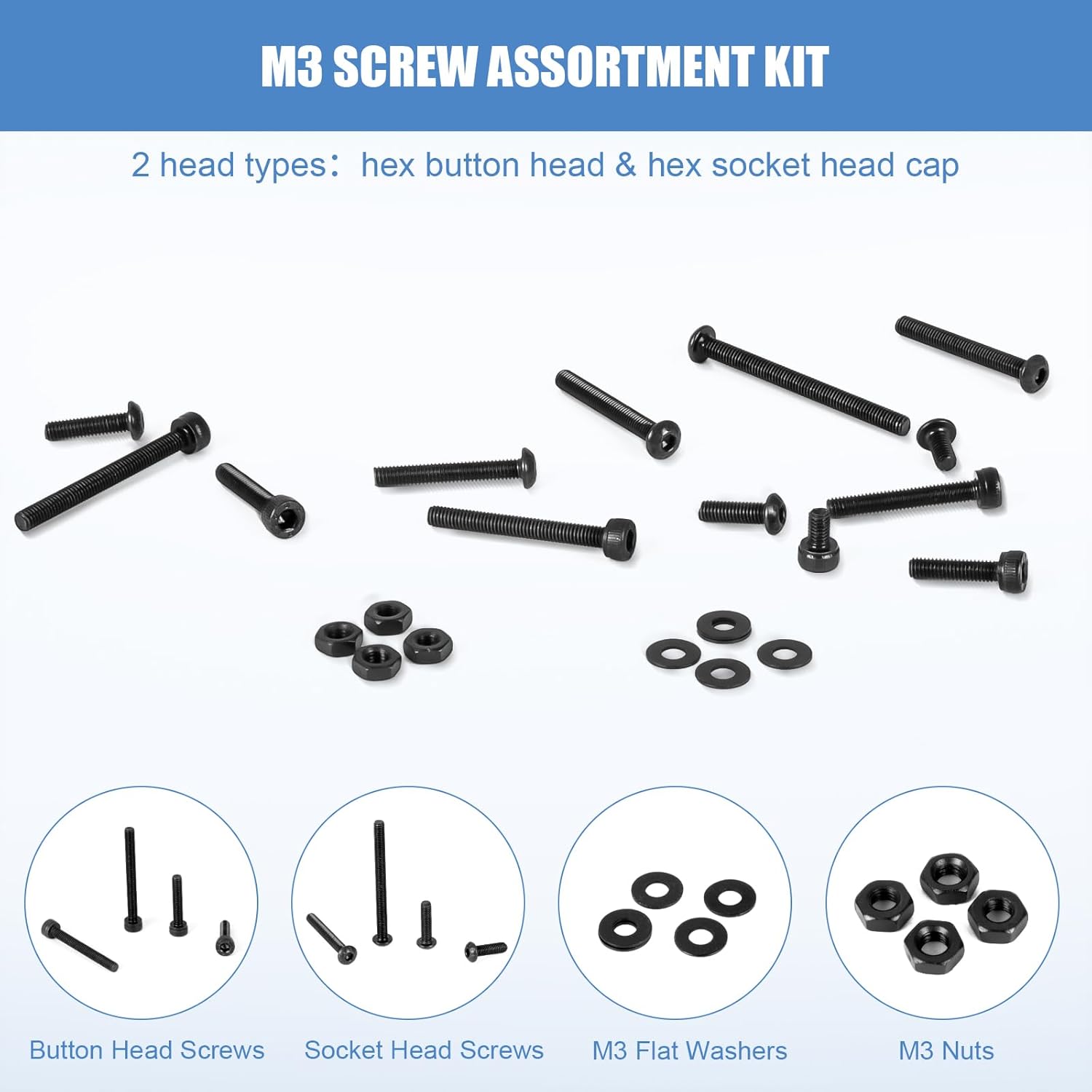 Kit de tornillos métricos M3 d - Nuts Mix reseña y precio